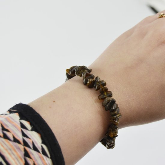 Amber bracelet chips natural beads